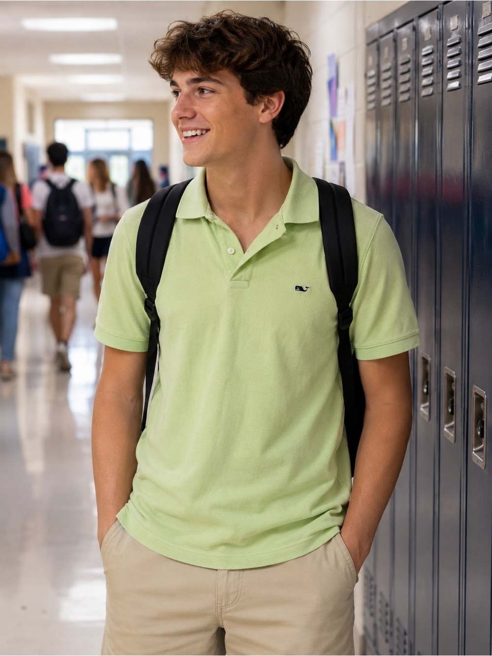 Vineyard Vines Men's Light Green Polo Shirt